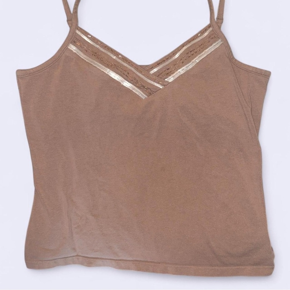 Sonoma Tan Camisole with Gold Trim